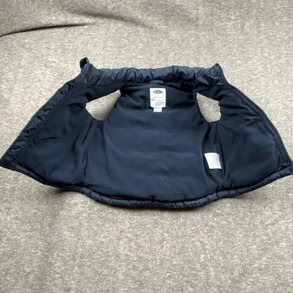 Old Navy Frost Free Kids Puffer Vest Navy‎ Blue Sleeveless Full Zip 12-18 Months